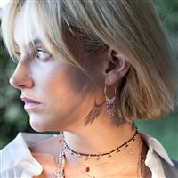 Einzelner Ohrring Maman et Sophie Dame zaffiro e granato in Silber ORISF3ZAGR - ORISF3ZAGR